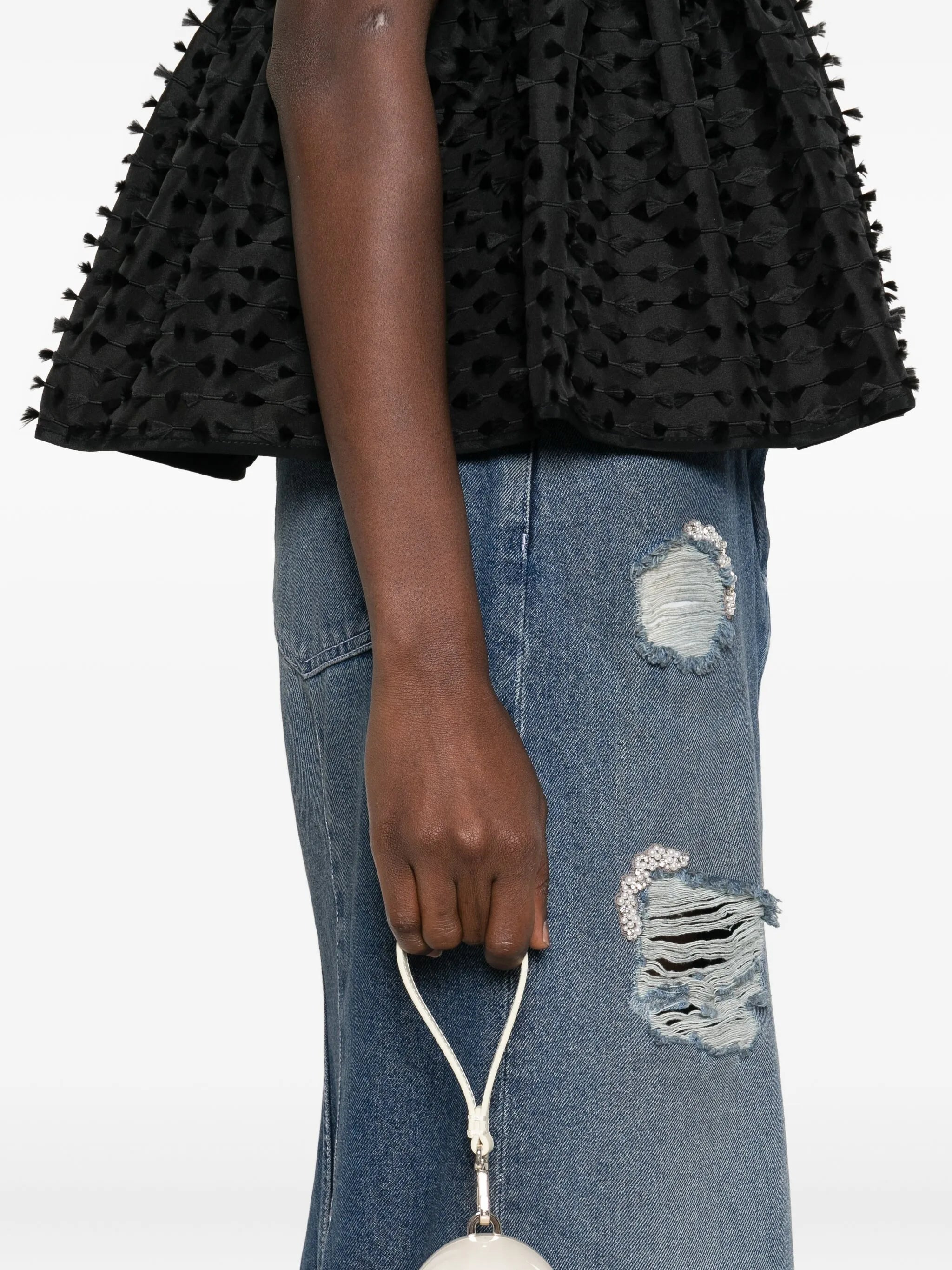 Simone Rocha Distressed-effect Midi Skirt - 3