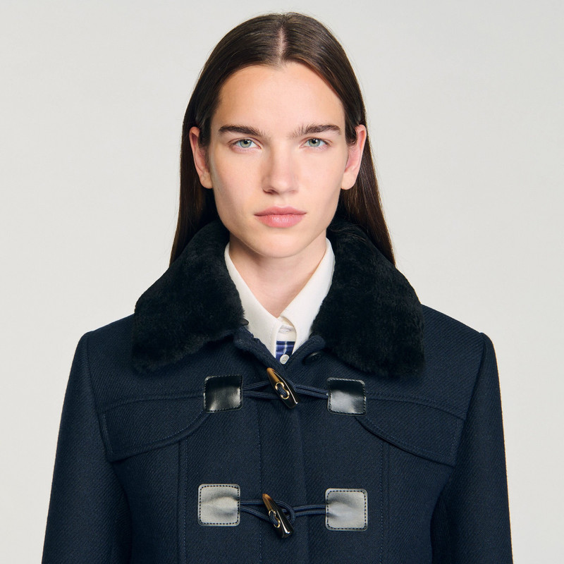 LONG COAT WITH REMOVABLE FUR COLLAR 4