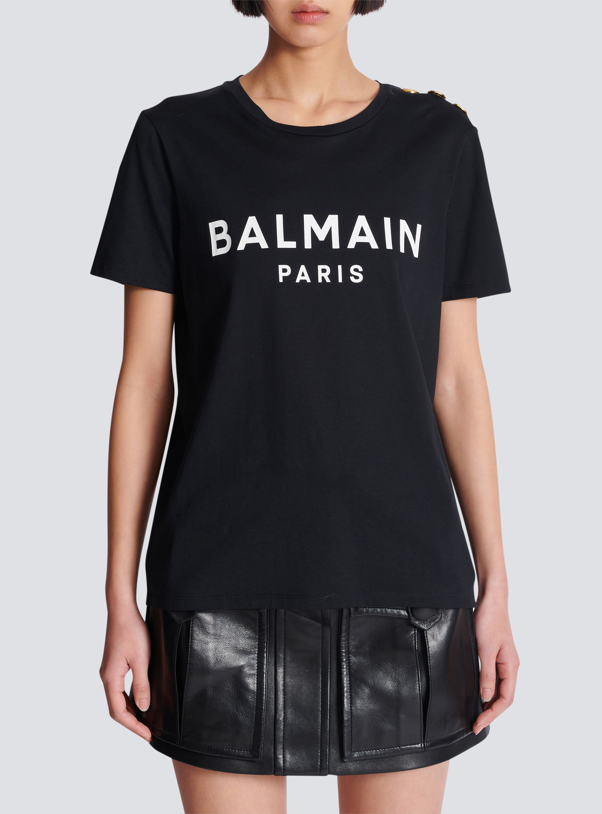 T-shirt with Balmain Paris print - 5