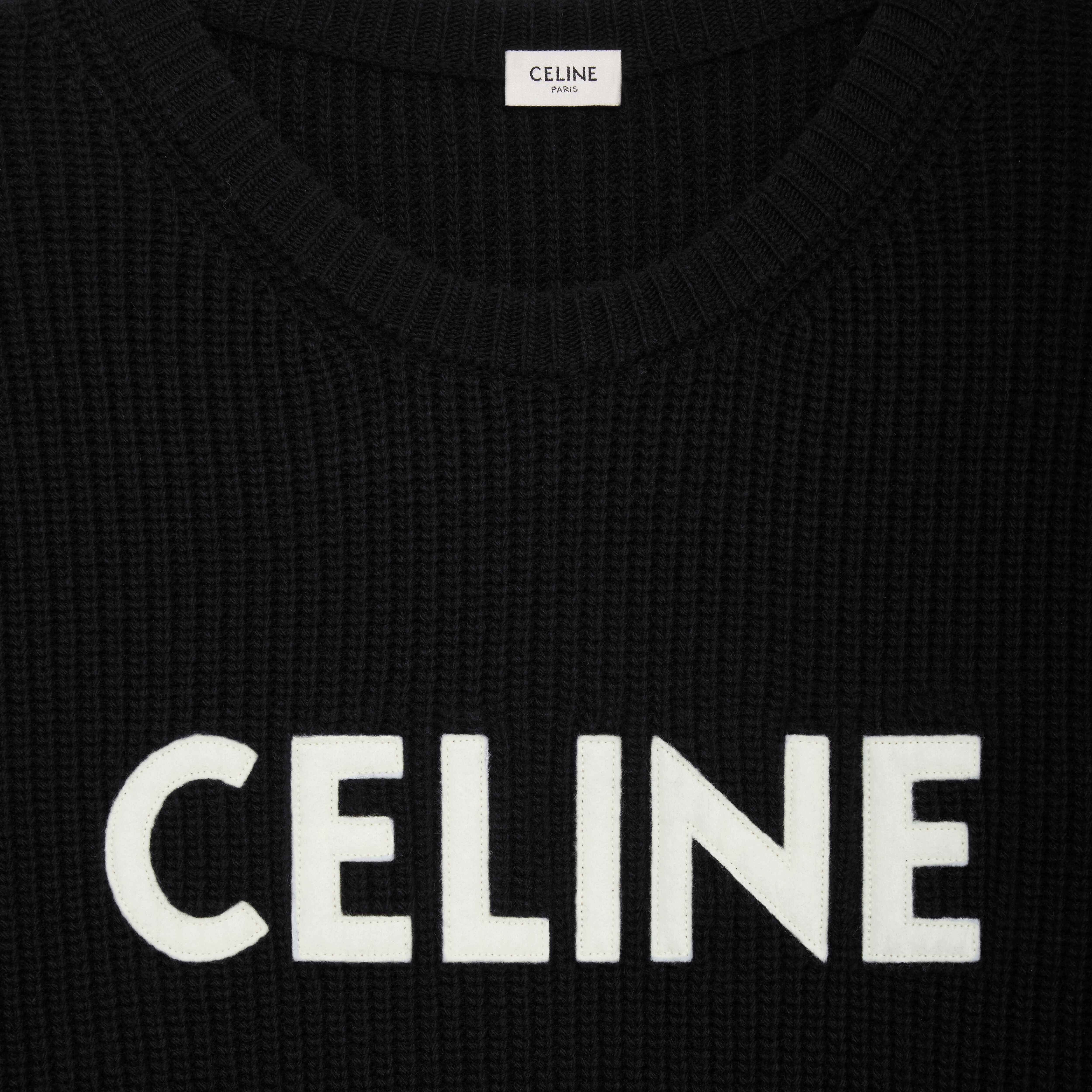OVERSIZED CELINE SWEATER IN RIBBED WOOL - 4