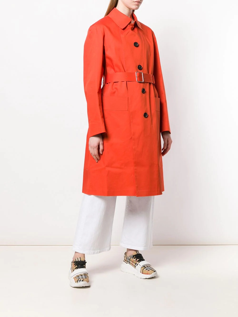 belted trench coat - 3