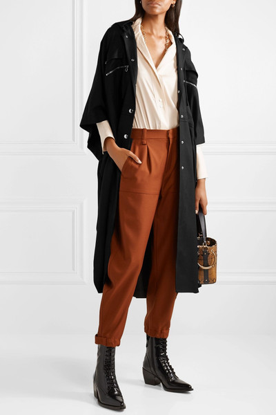 Chloé Embellished wool-gabardine cape outlook