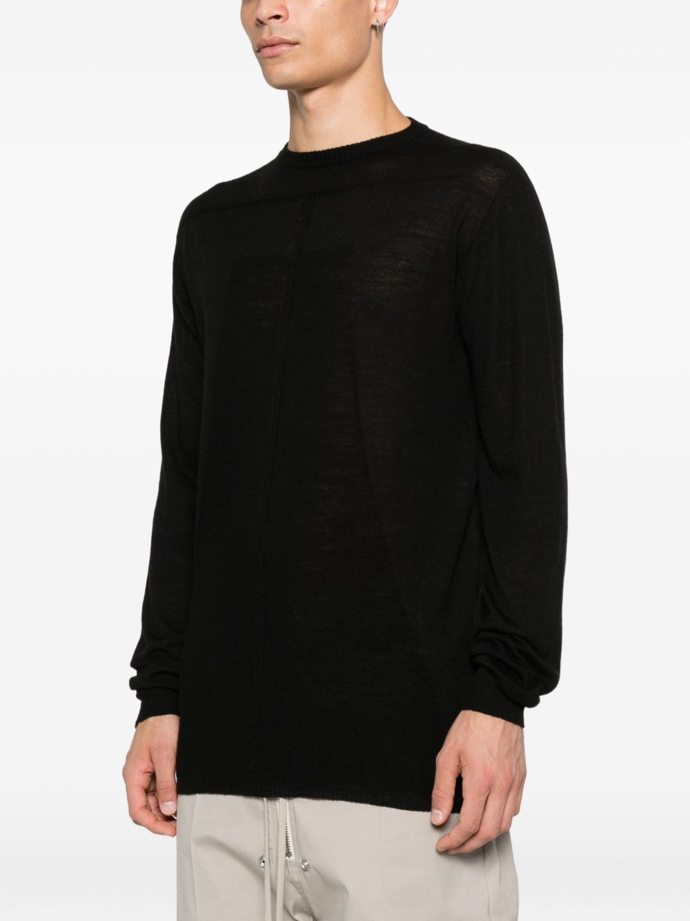 crew-neck wool jumper - 3