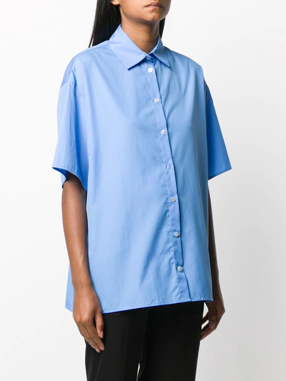 plain short-sleeved shirt  - 3