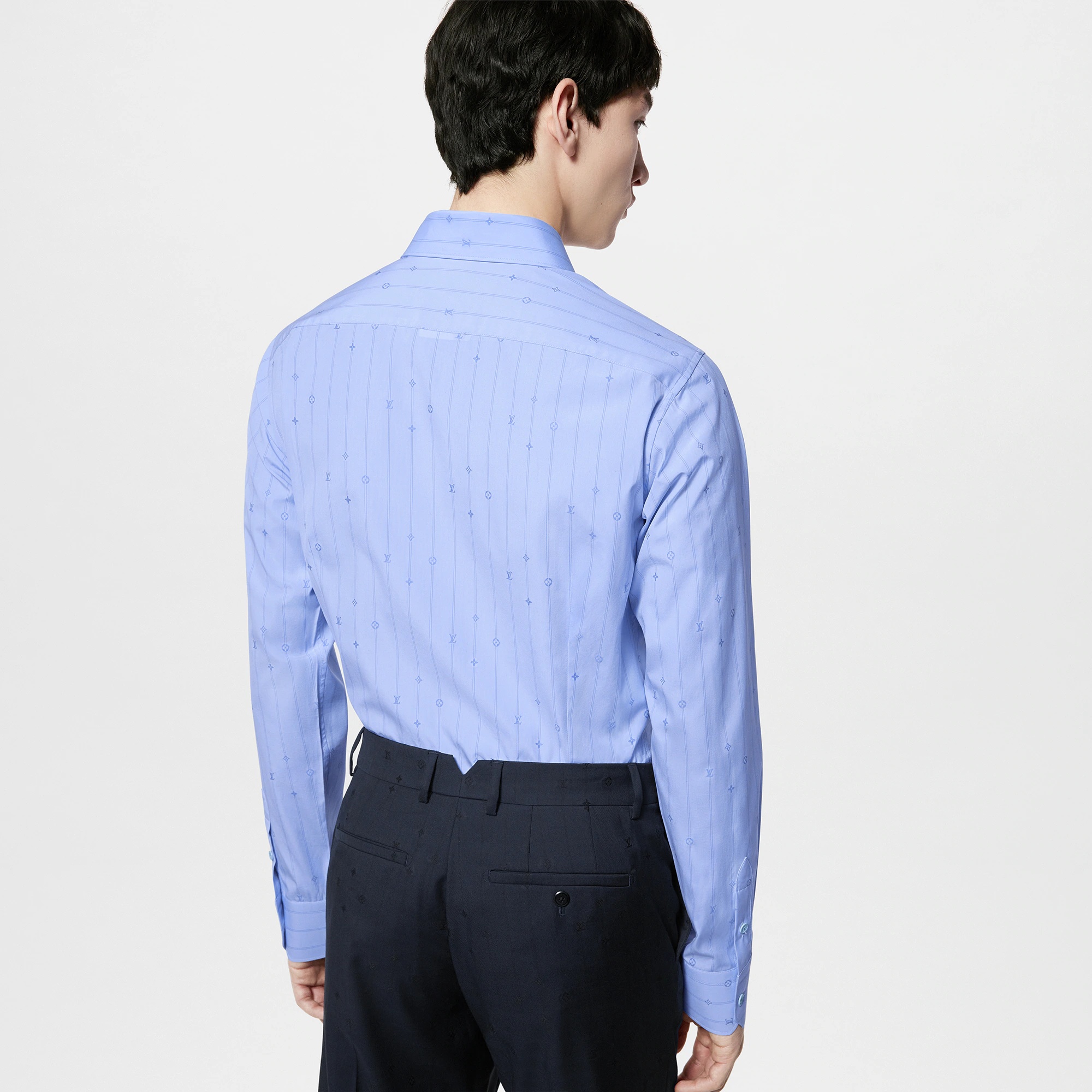 Cotton Long-Sleeved Slim Shirt - 7