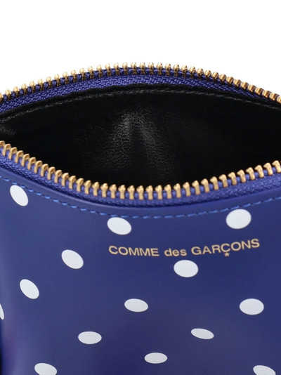 Comme Des Garçons Dot printed leather zip wallet outlook