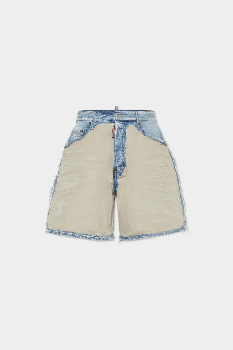SUPER RIPPED MIXED BOXER JEAN SHORTS 1