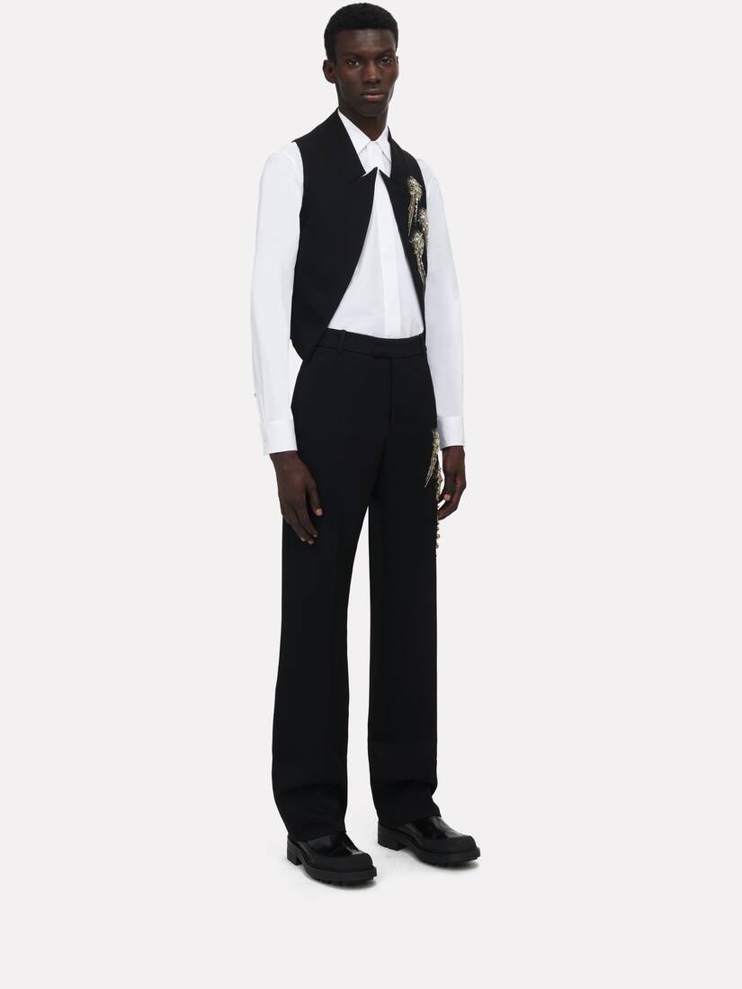 Men's Astral Jewel Wide Leg Trousers in Black - 3