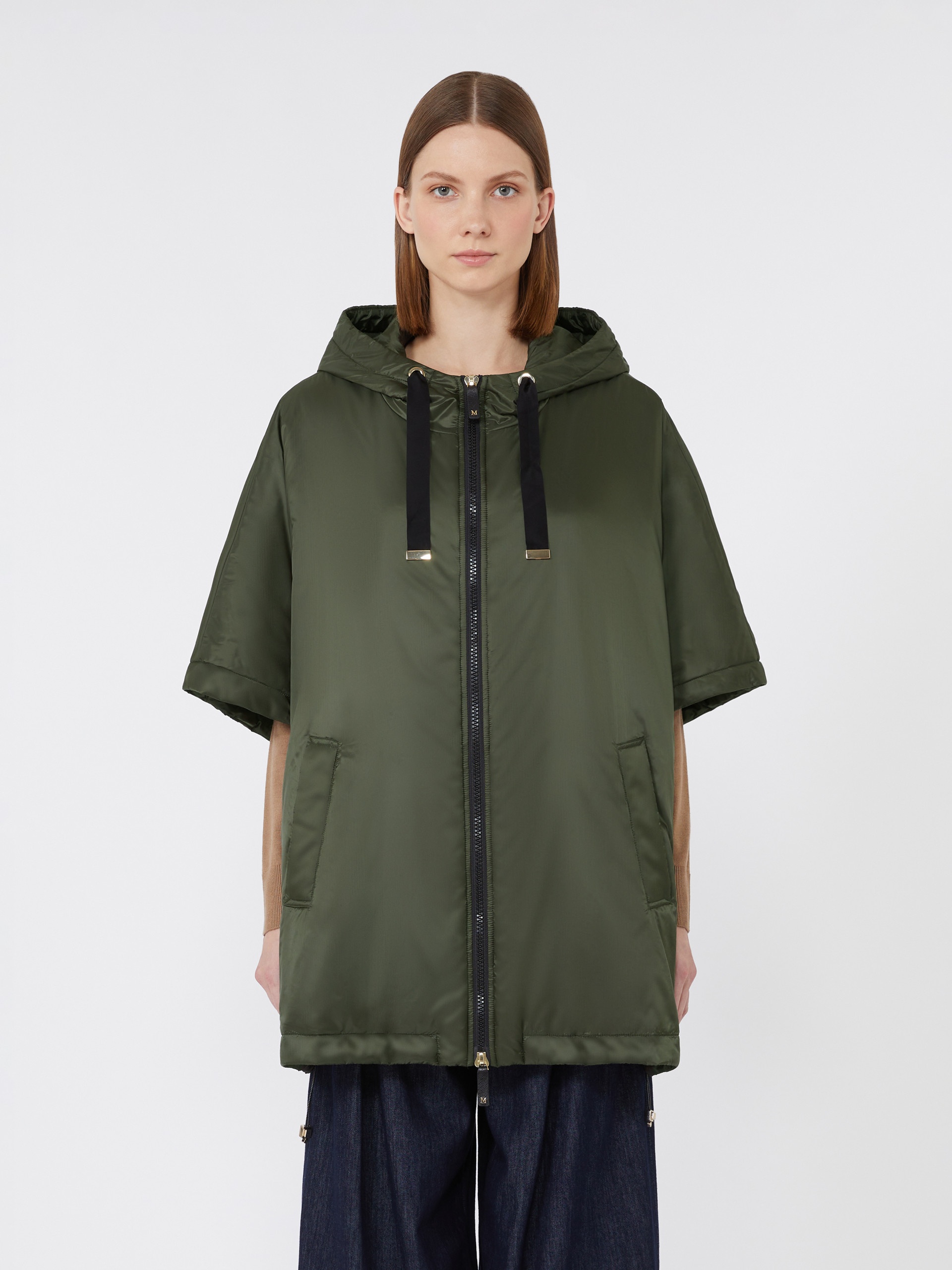 GREENCI Padded cape with hood in water-repellent canvas - 3