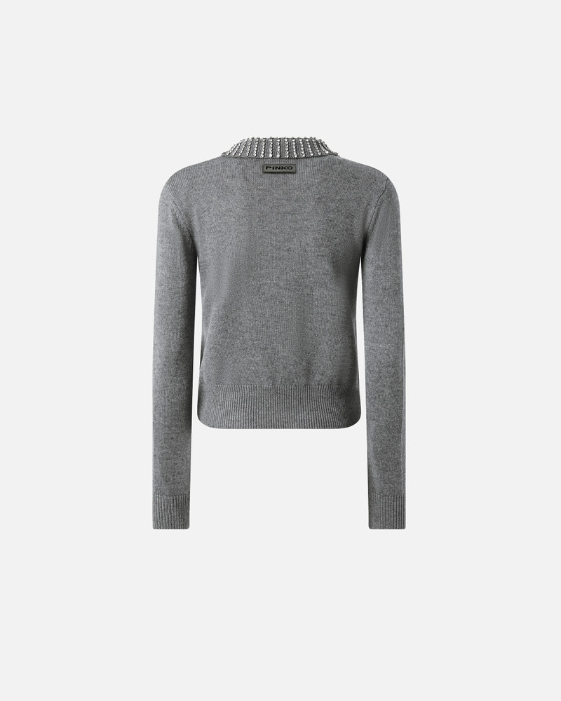SWEATER WITH COLLAR AND RHINESTONES 6
