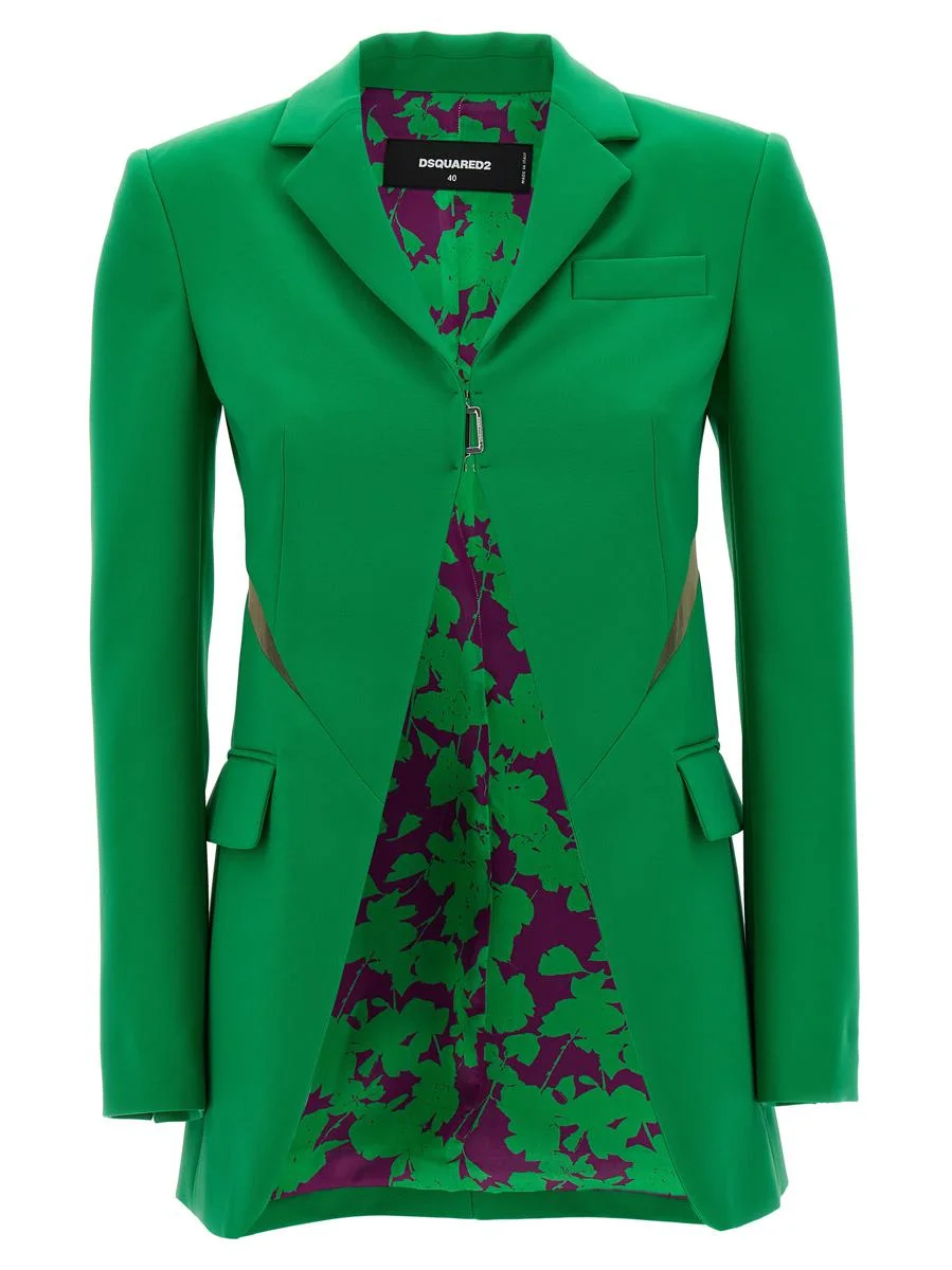 DSQUARED2 TULLE INSERT BLAZER JACKET - 1