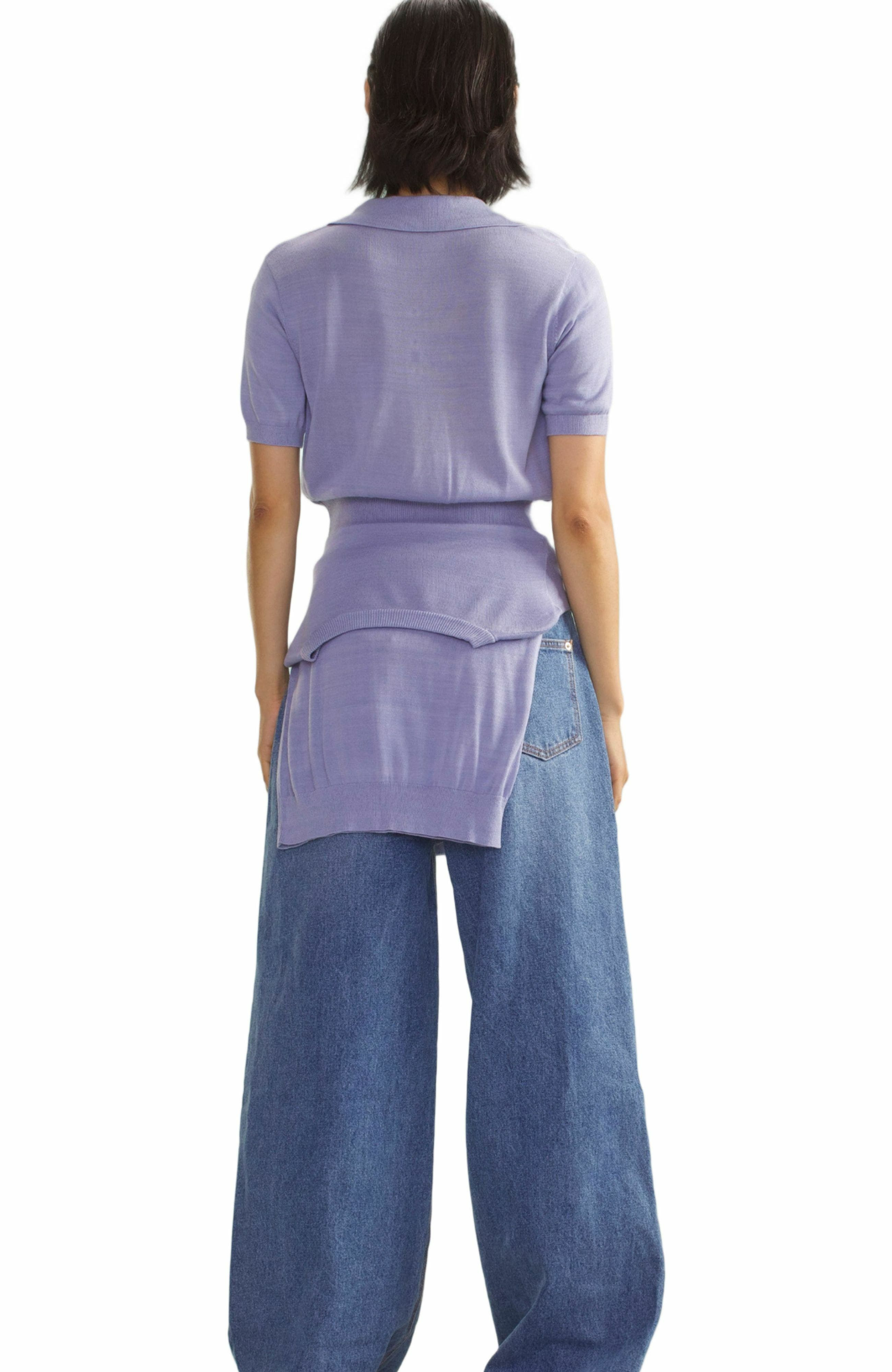 Cynthia Rowley Aspen Knit Polo in Periwinkle at Nordstrom - 3