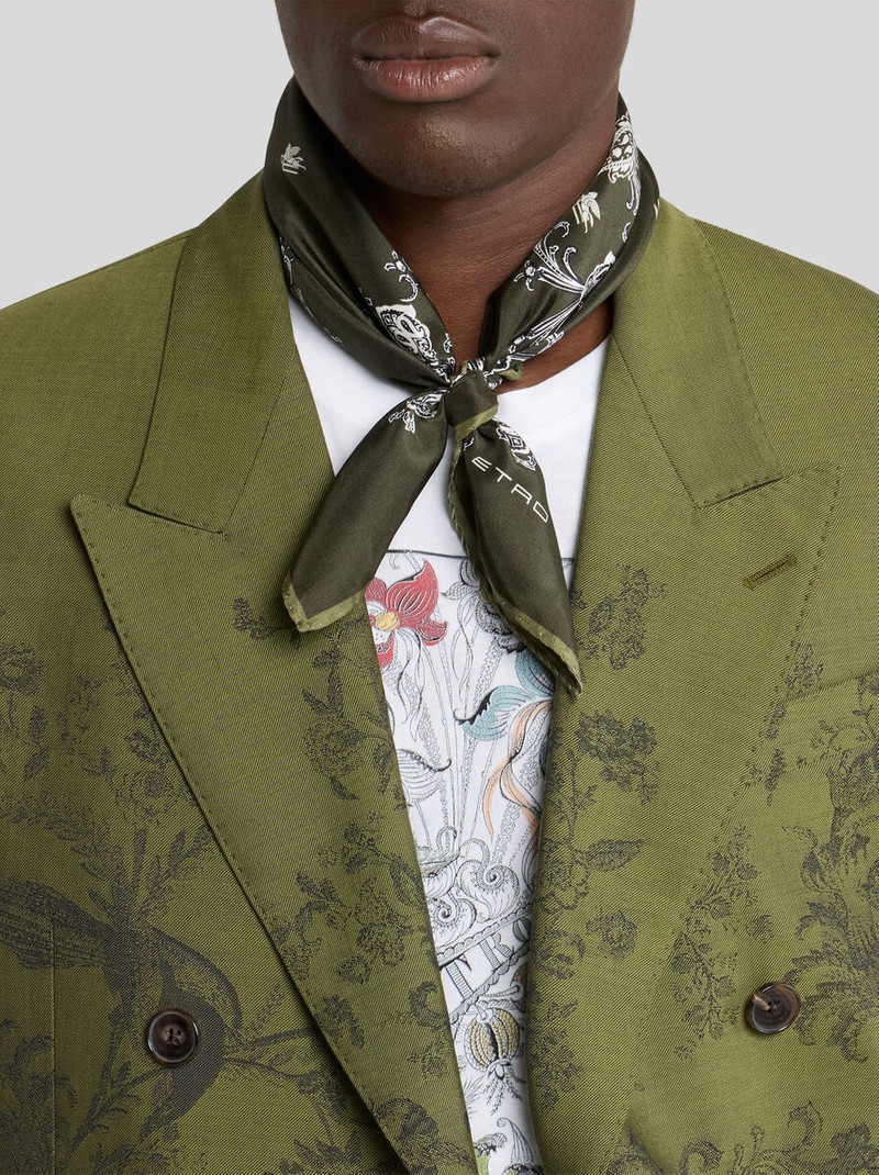 Etro SILK SCARF WITH PLACED FLORAL PAISLEY PRINT outlook