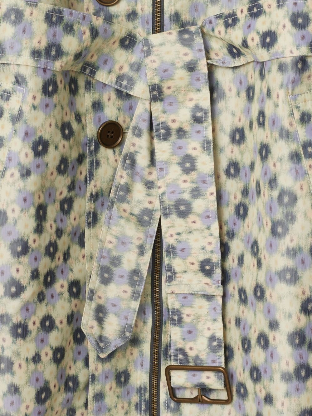 daisy-print trenchcoat - 2