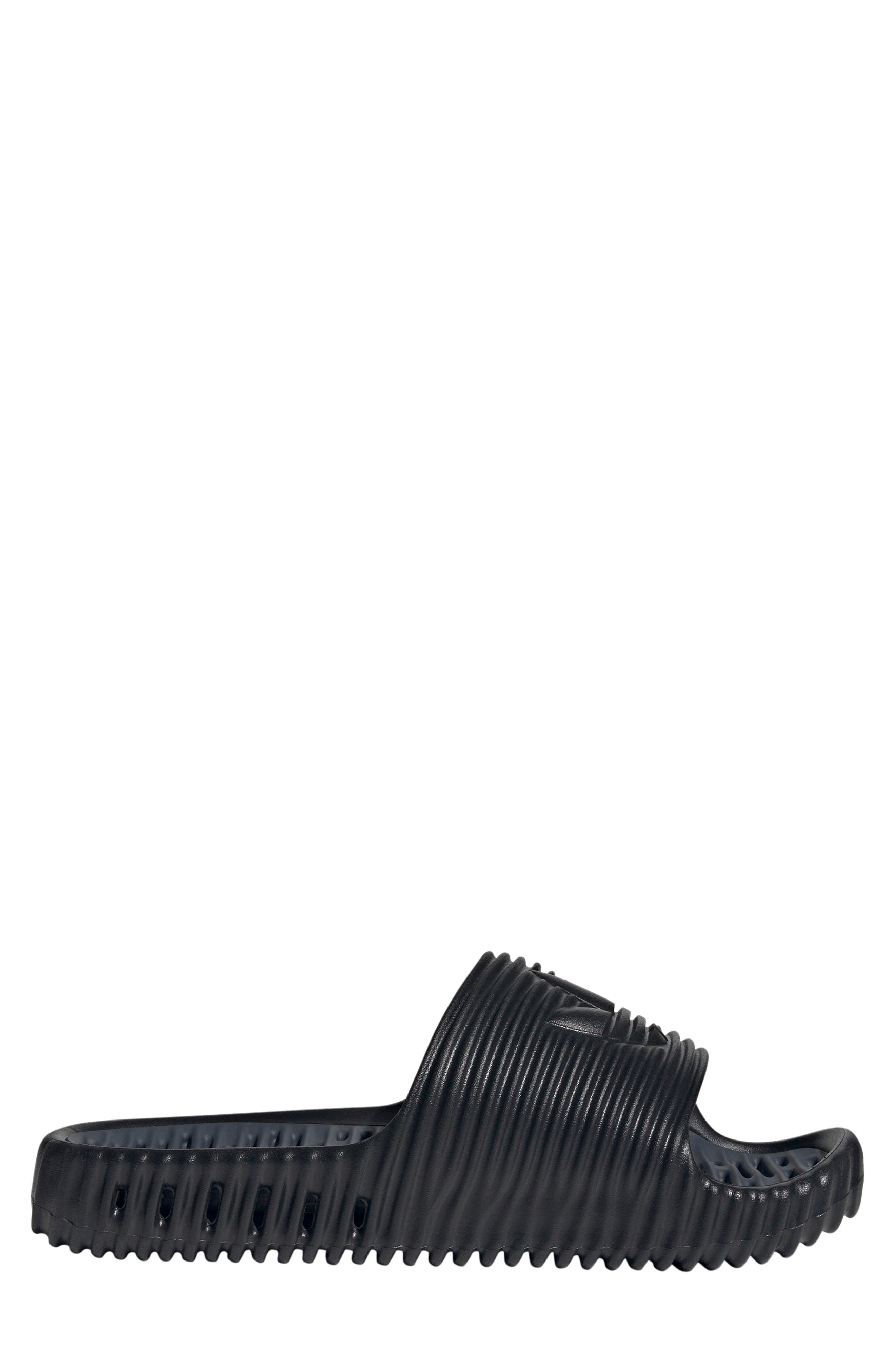 adidas Gender Inclusive Adilette 25 Slide in Black/Black/Grey at Nordstrom - 3