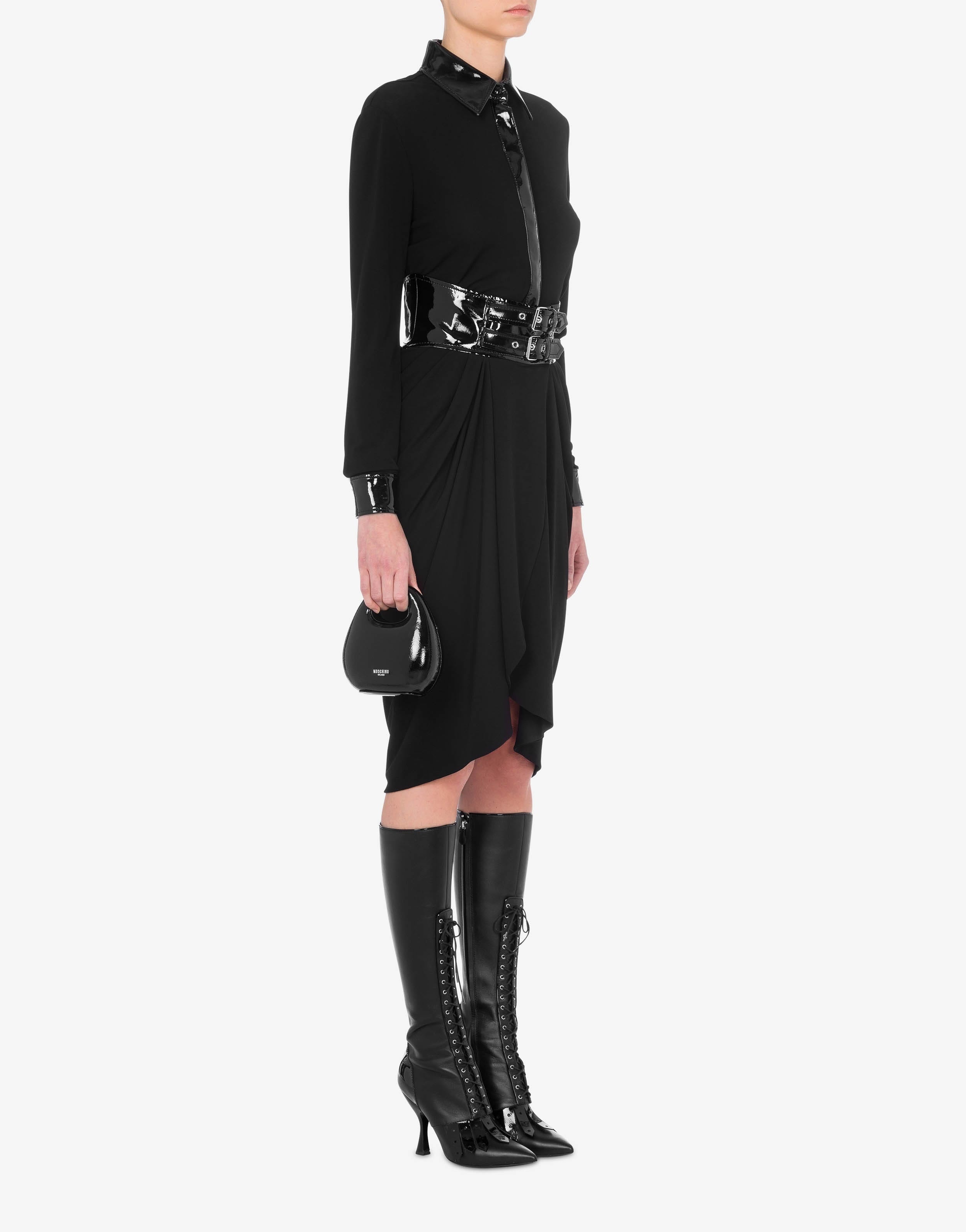 PATENT LEATHER MINI GUSSET BAG - 5
