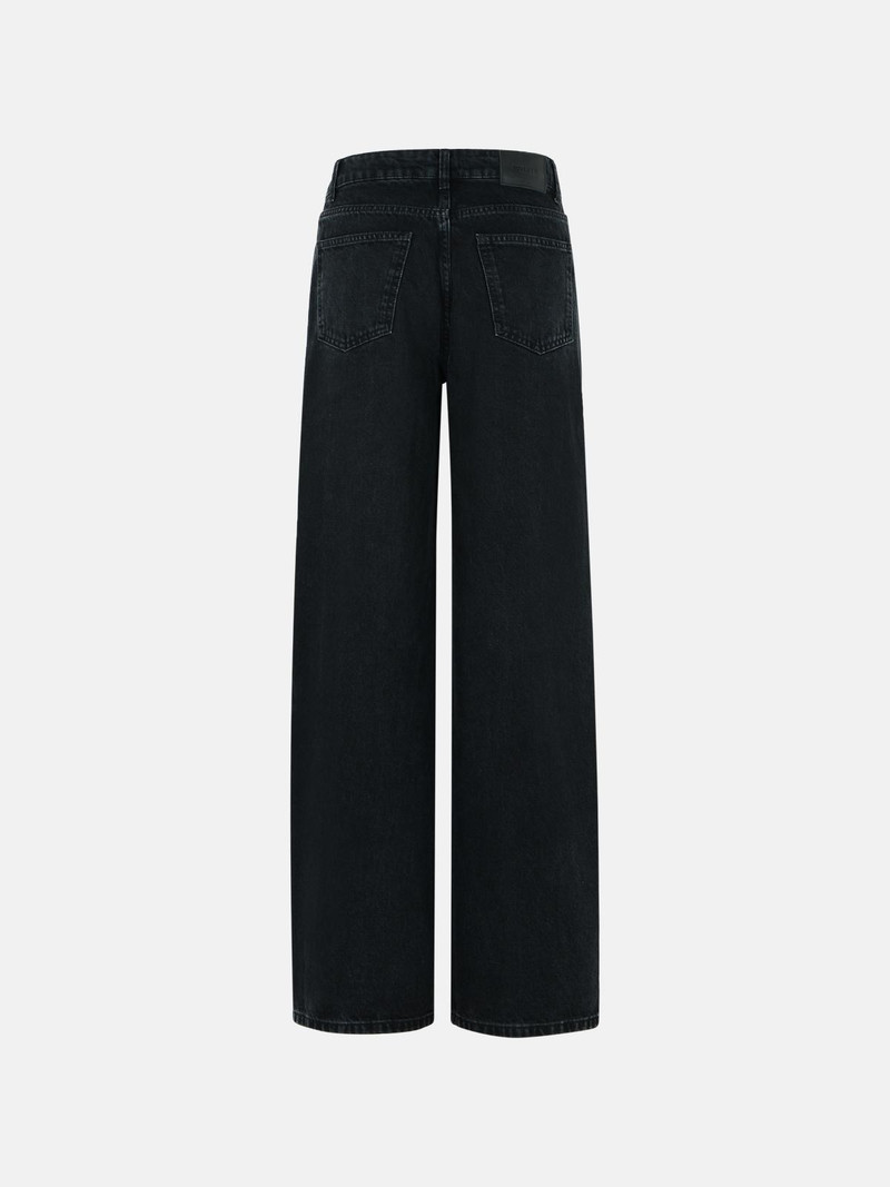 ROTATE 'DIZIE' BLACK COTTON BLEND JEANS outlook