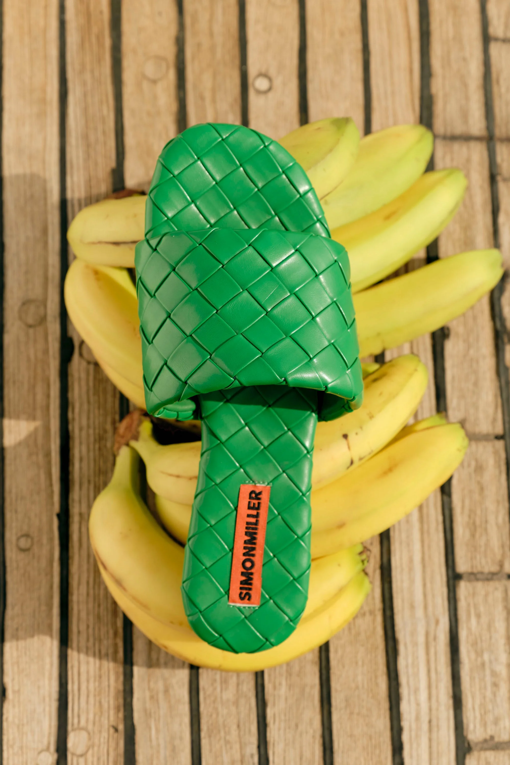 Woven Salerno Sandal In Gummy Green - 1