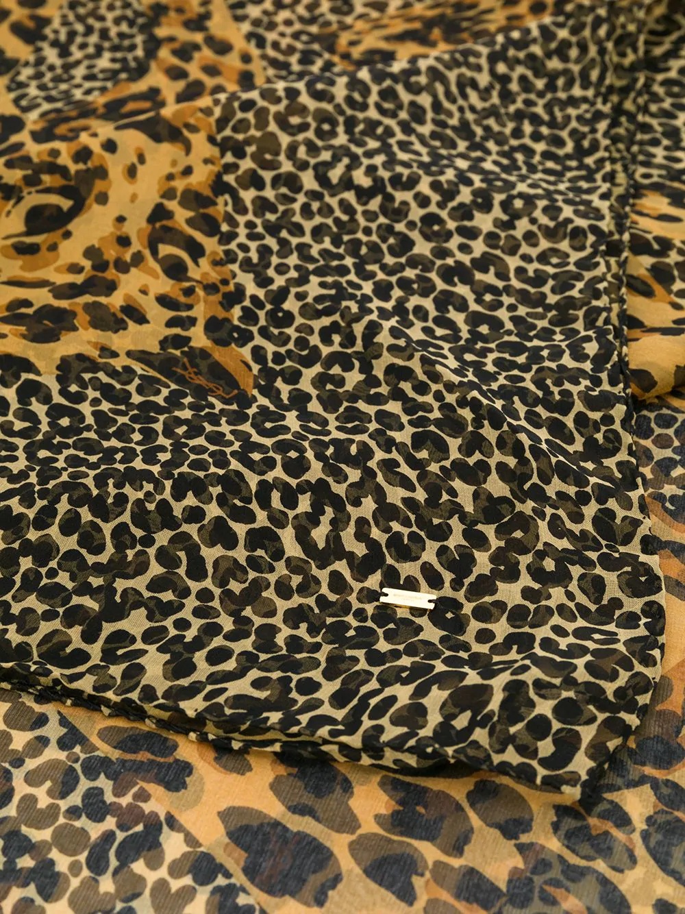 leopard-print scarf - 3