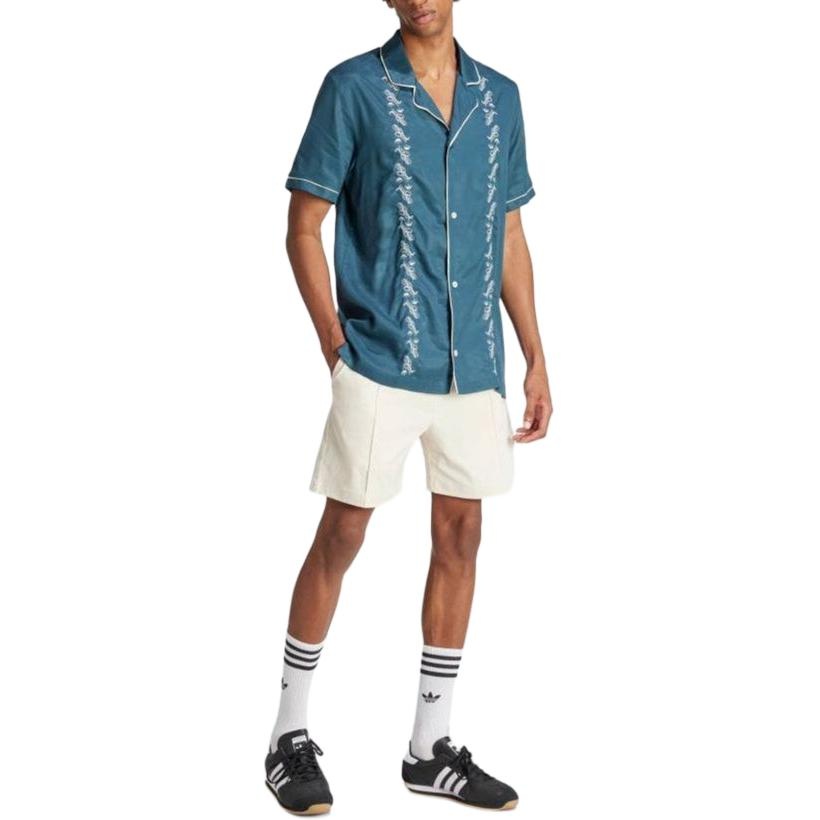adidas Originals Leisure Bowling Shirt Asia Sizing 'Teal' IR8401 - 2