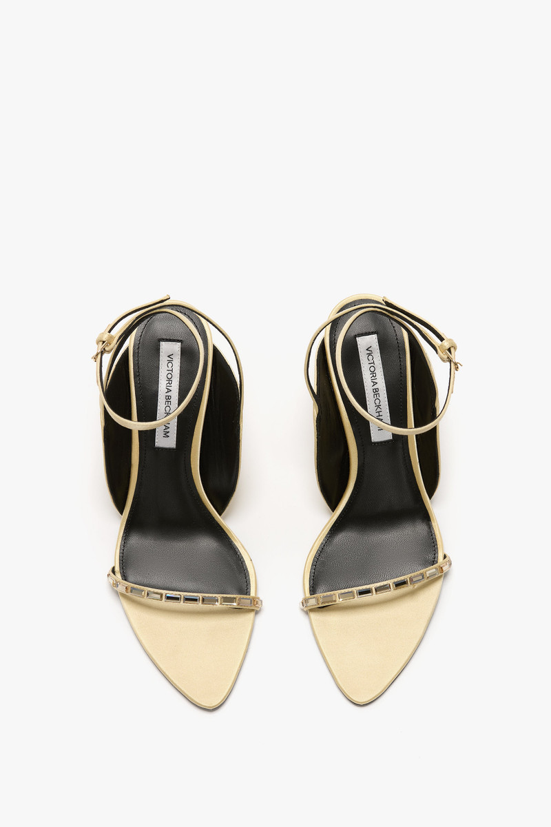 Victoria Embellished Stiletto Sandal 75 In Sand Satin 4