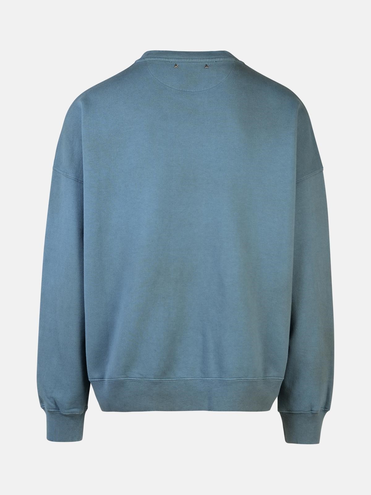 LIGHT BLUE COTTON SWEATSHIRT - 3