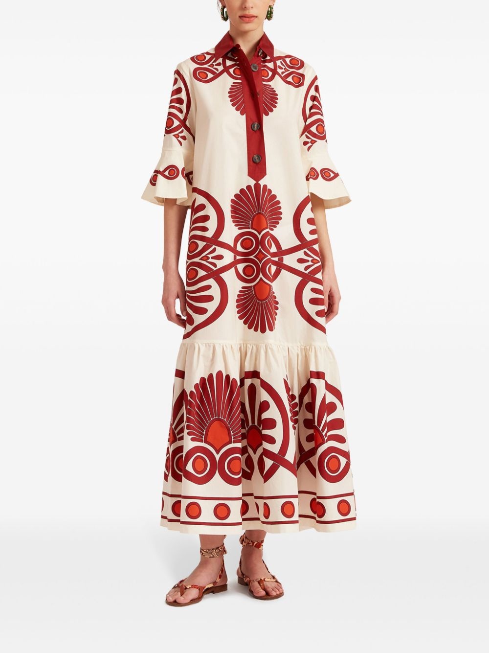 Artemic geometric-print cotton dress - 2