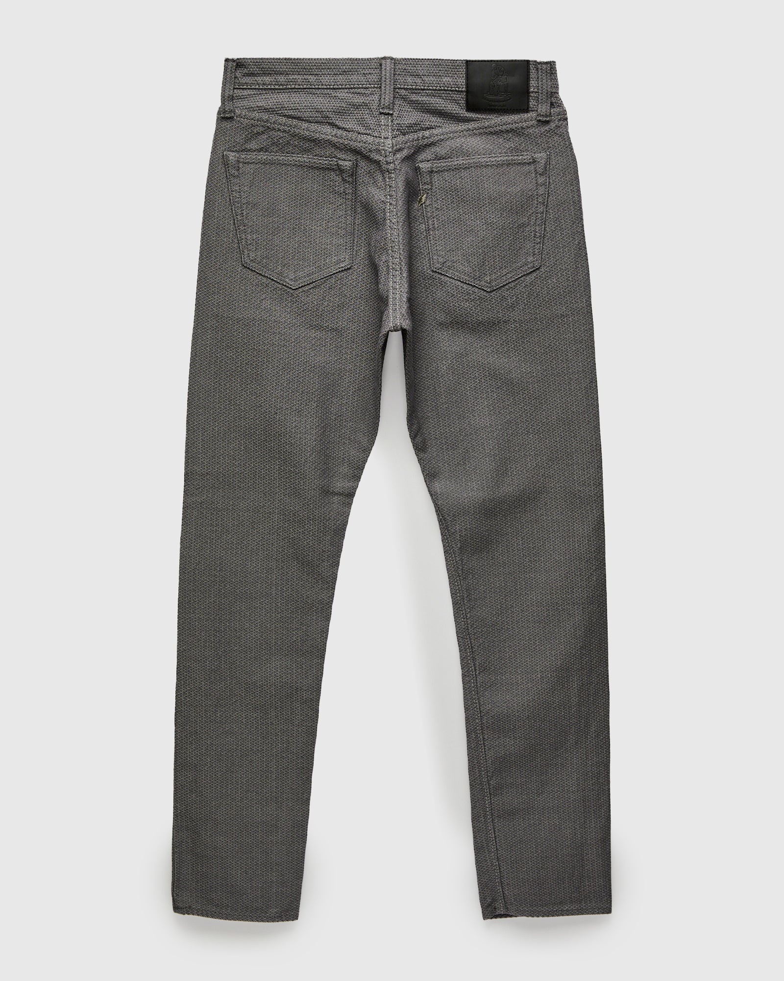 1177-GRY Gray x Black Sashiko Denim - Relaxed Tapered Fit - 2
