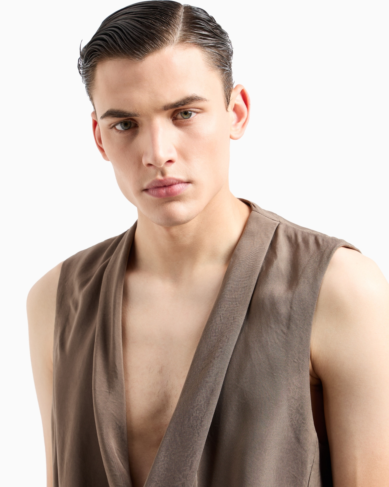 DOUBLE-BREASTED VISCOSE WAISTCOAT - 5