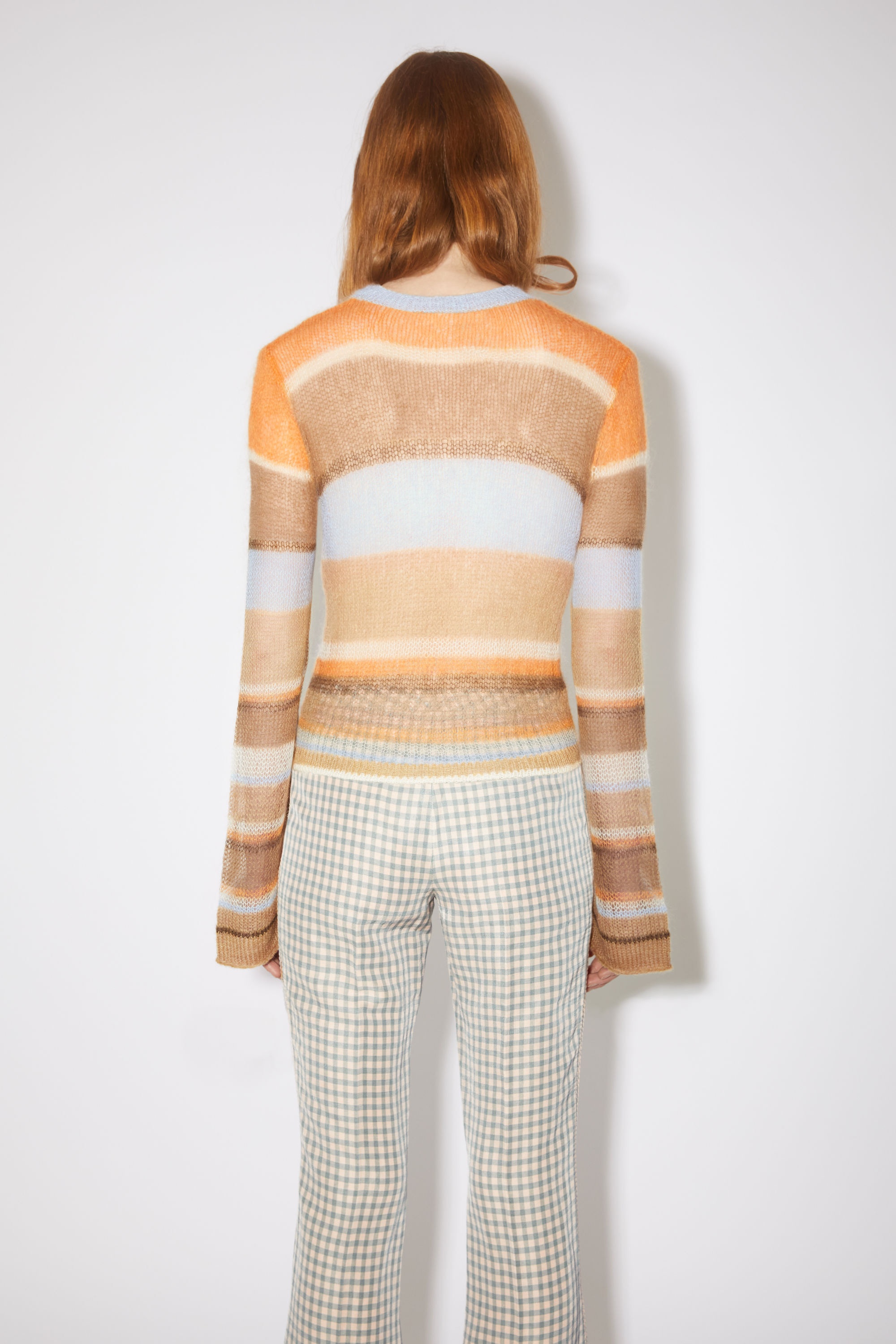 Mohair stripe jumper - Brown/multi - 3