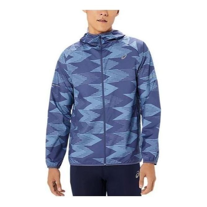 ASICS Packable Graphic Jacket Asia Sizing 'Thunder Blue' 2011D013-401 - 1