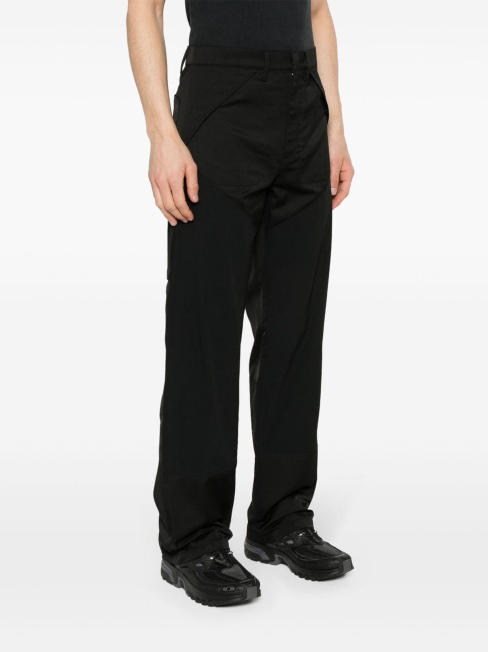 panelled-design trousers - 3