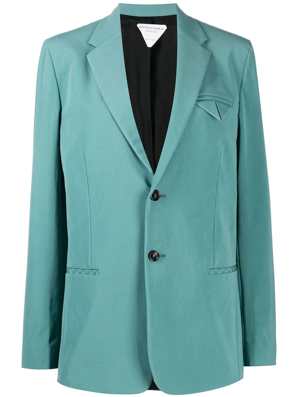 stitch detail single-breasted blazer - 1