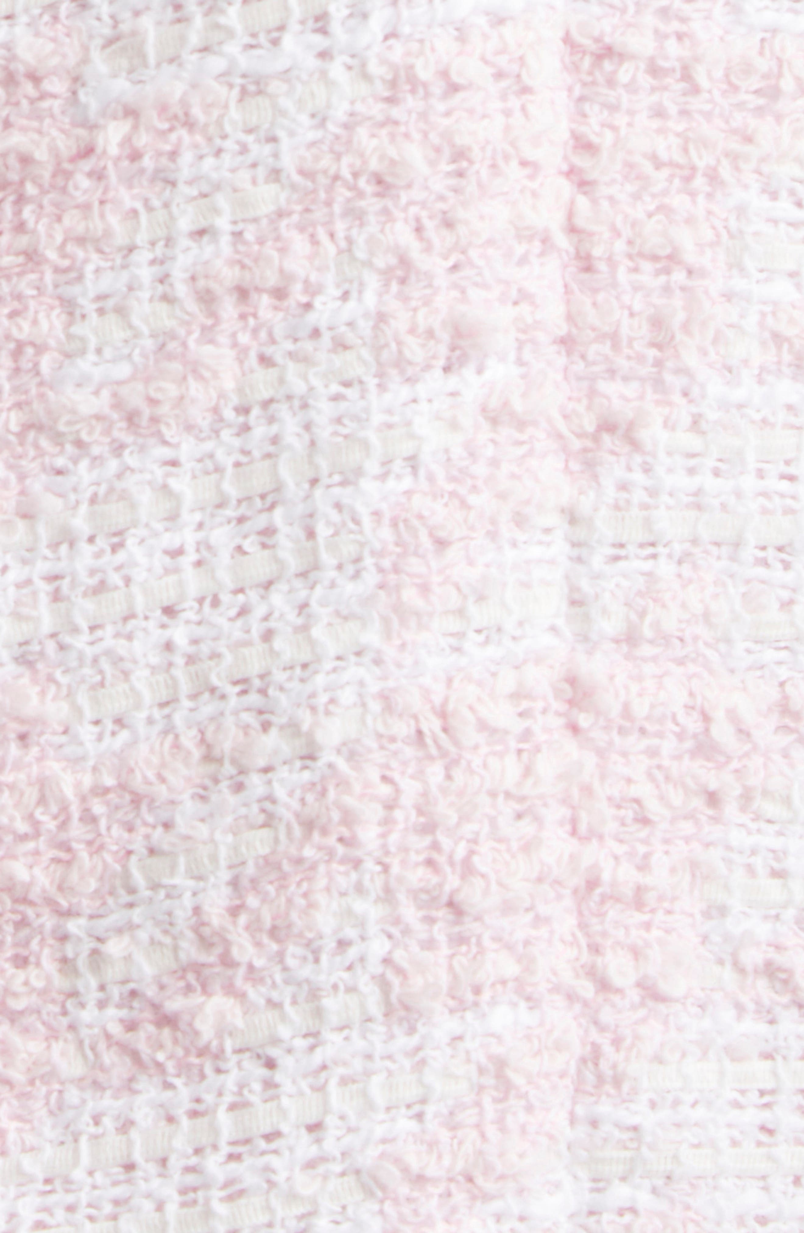 Balmain Chain Strap Tweed Fit & Flare Dress in Off White/Pink Beige at Nordstrom - 6