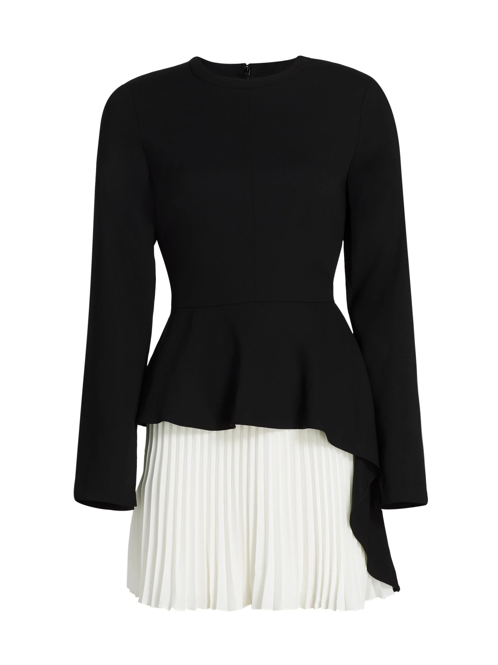 Women's Amberly Pleated Long-Sleeve Minidress - Black Multi - 1