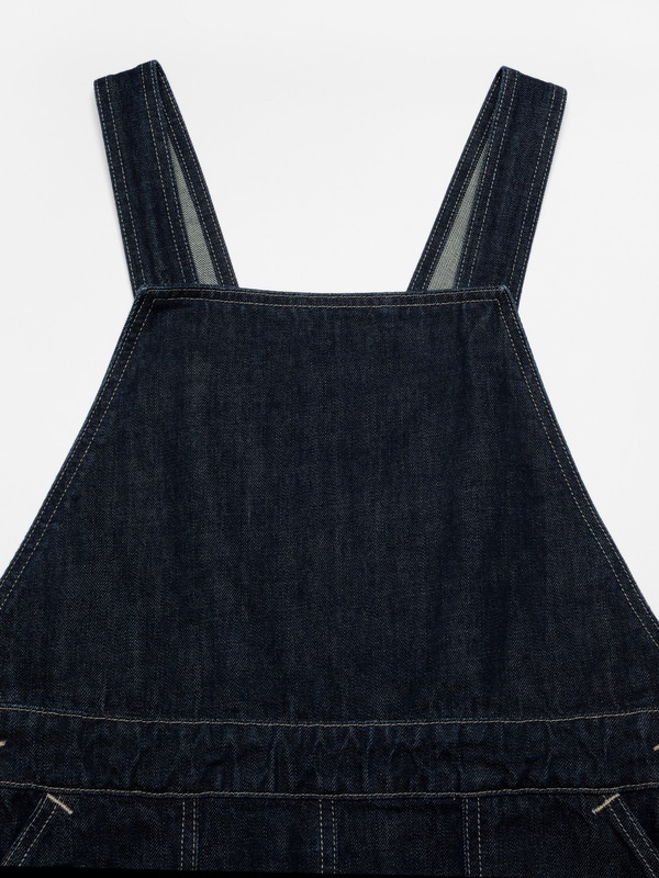 Malwa Workwear Denim Dress Dark Blue - 5