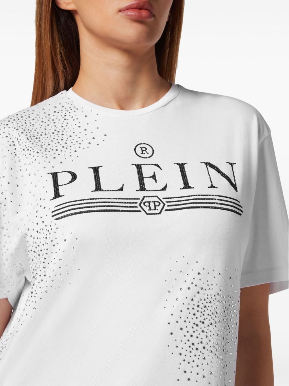 crystal-embellished cotton T-shirt - 5