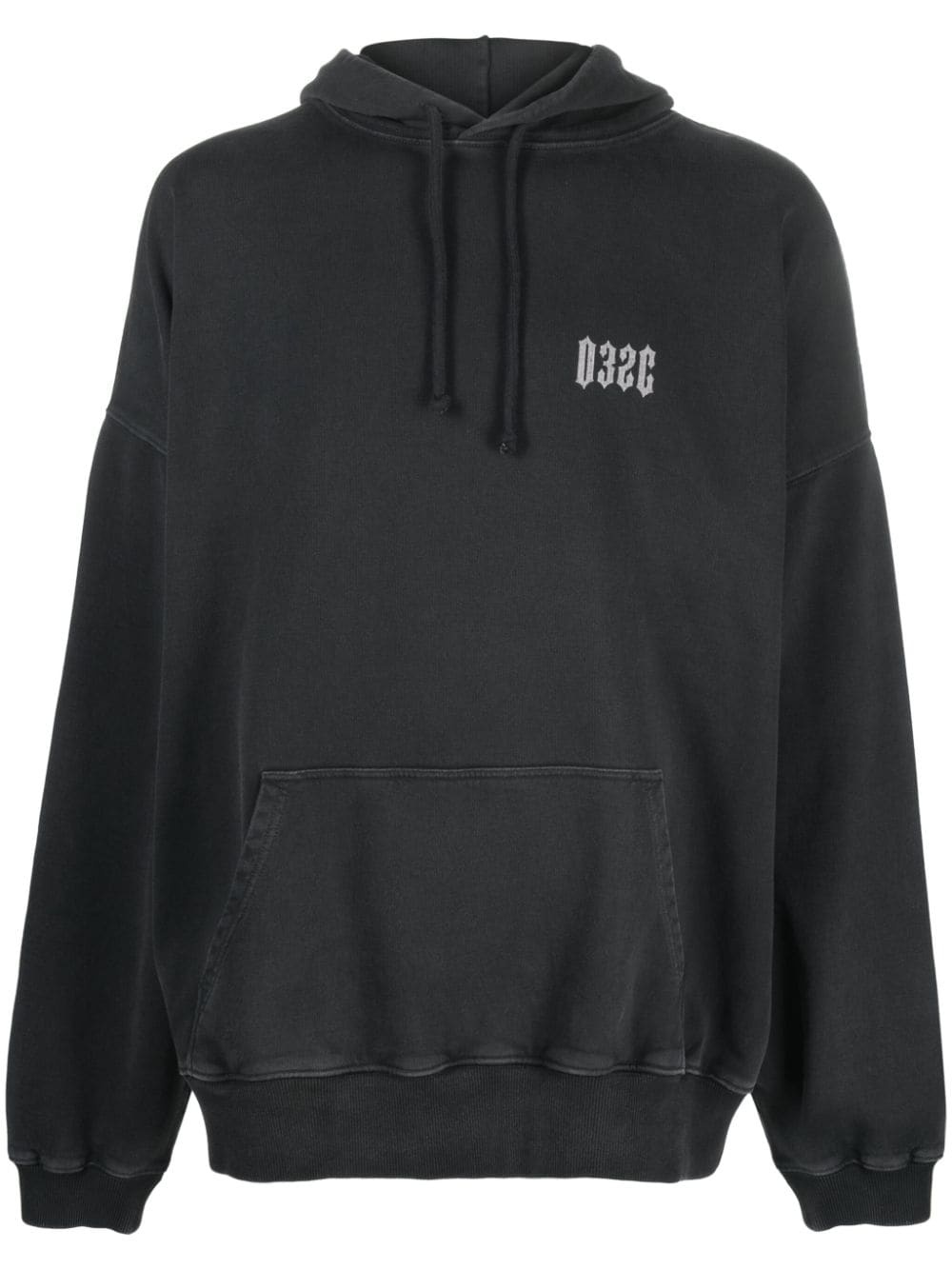 logo-print organic cotton hoodie - 1