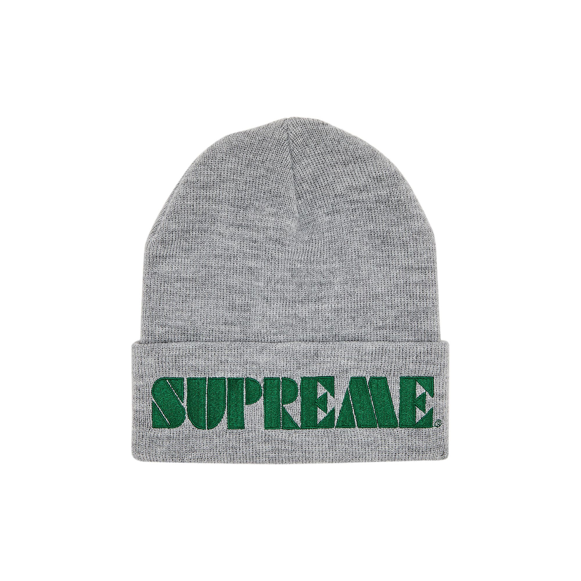 Supreme Stencil Beanie 'Heather Grey' - 1