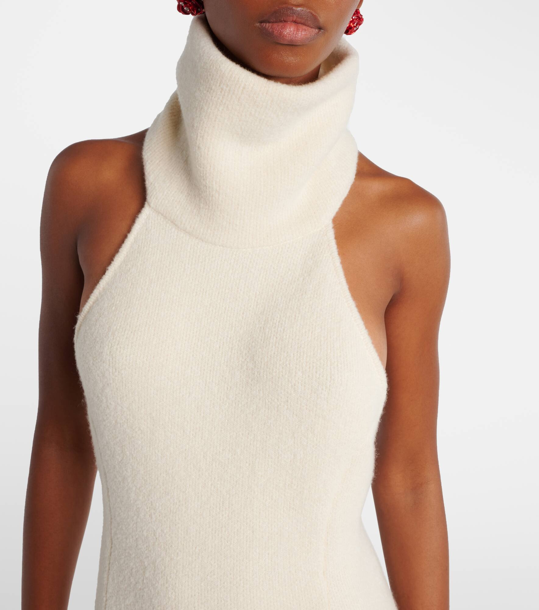 Wool, silk, and cashmere maxi dress - 4