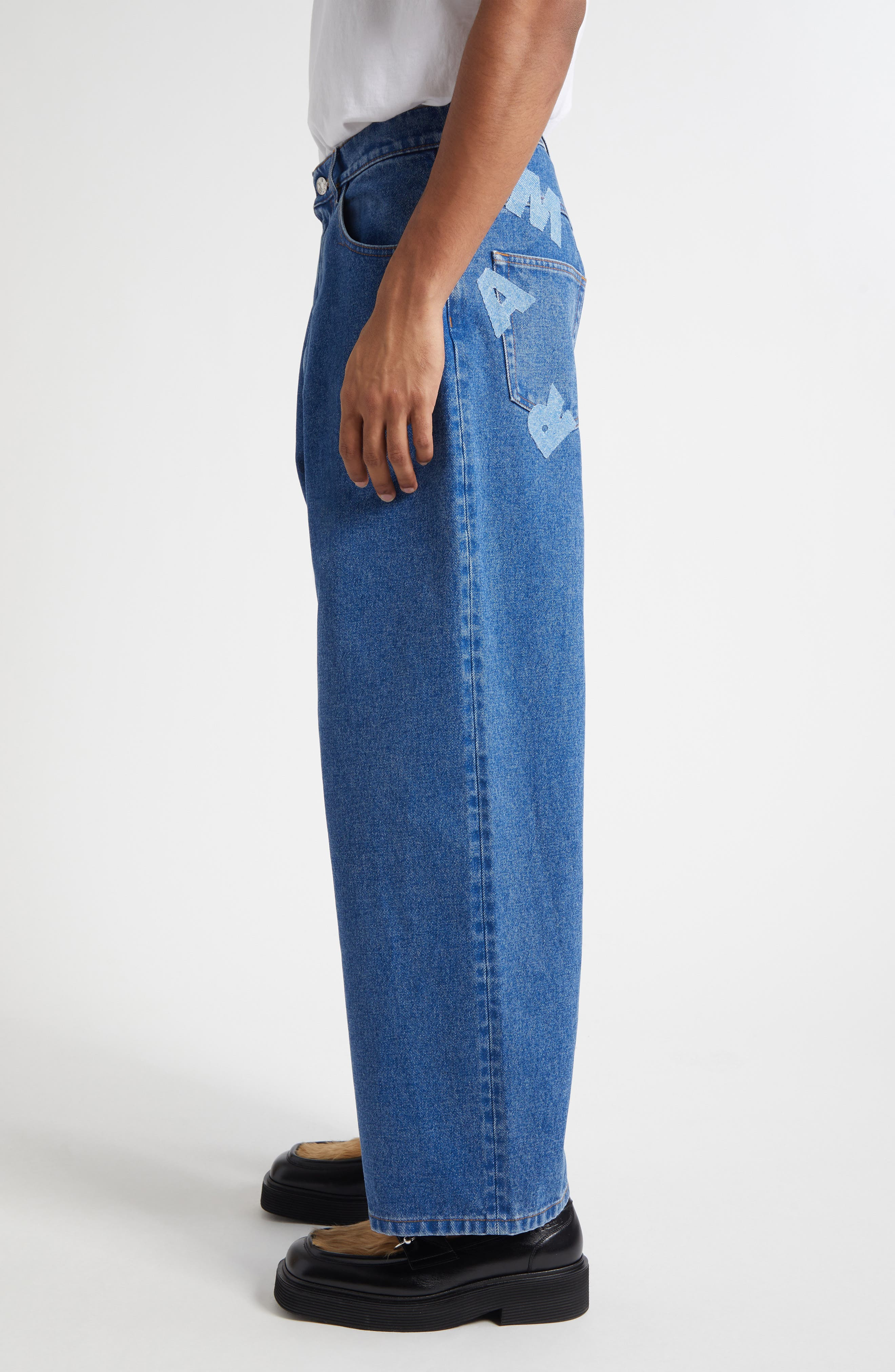 Marni Extrawide Leg Jeans in Ocean at Nordstrom - 4