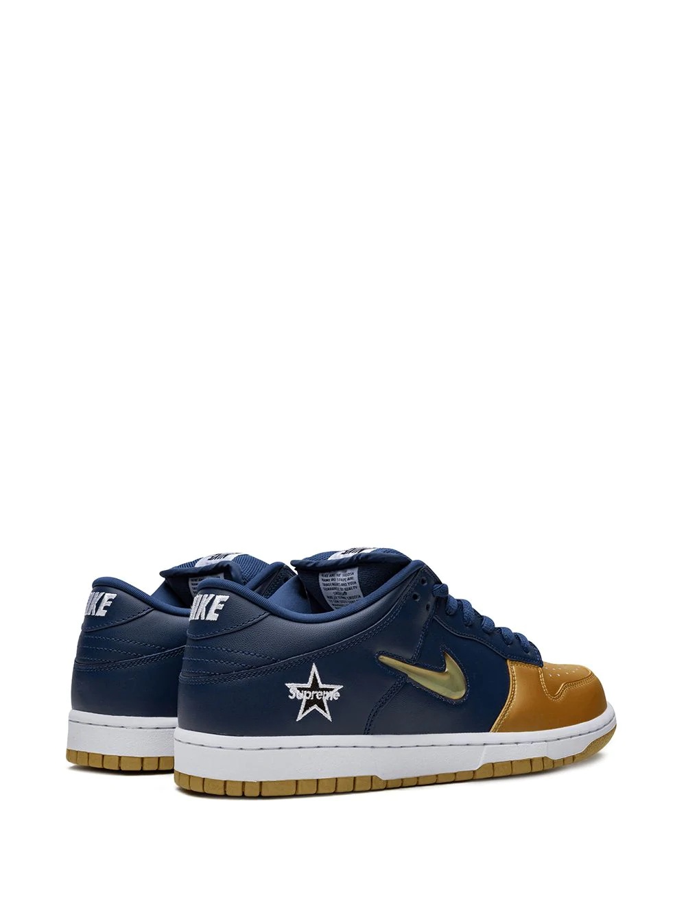 x Supreme SB Dunk Low "Jewel Swoosh Gold/Navy" sneakers - 3