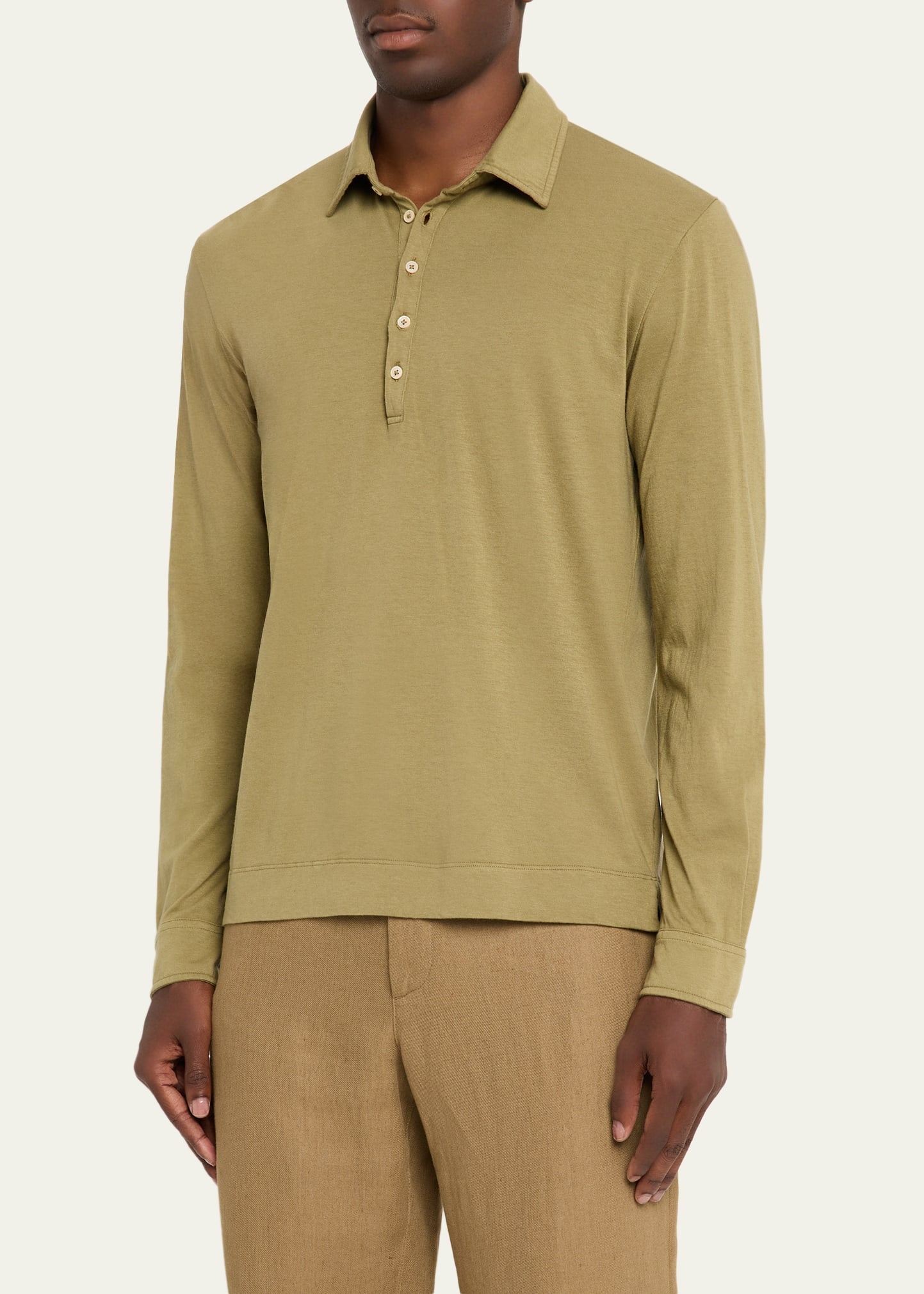 Men's Cotton-Cashmere Polo Shirt - 4