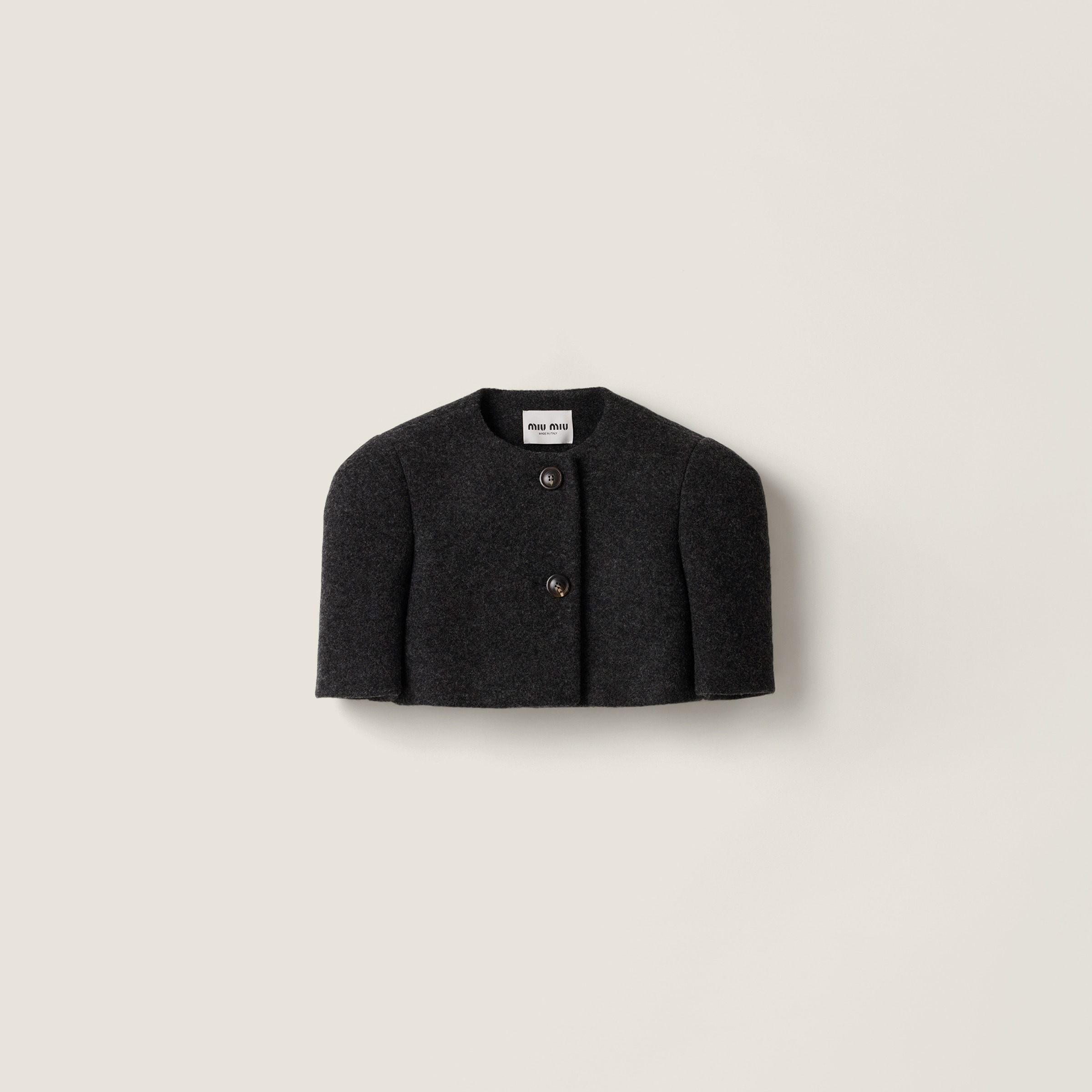 Light Shetland wool bolero jacket - 1