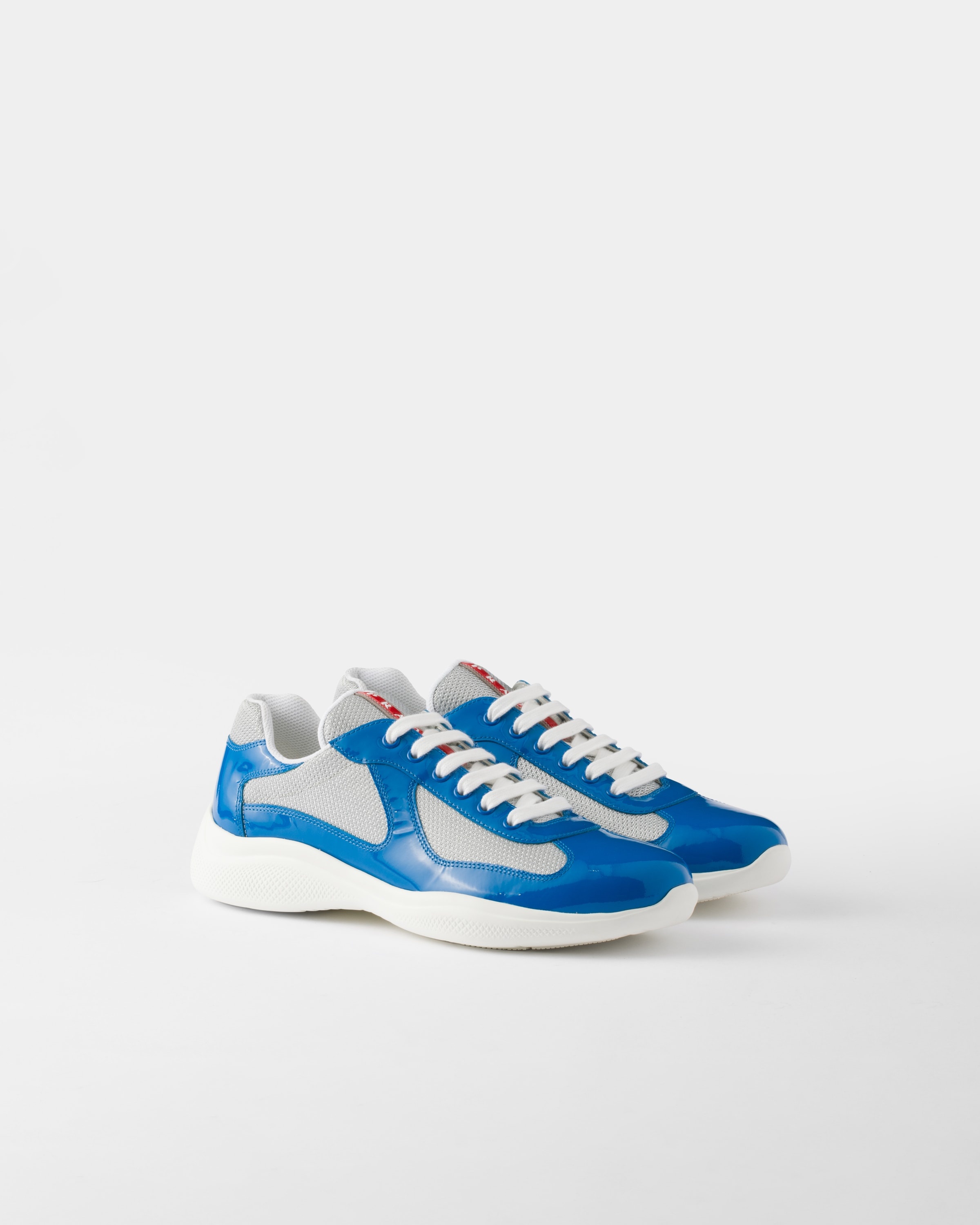 Patent leather and technical fabric Prada America's Cup sneakers - 1