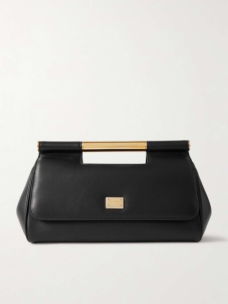 Plongé textured-leather clutch 1