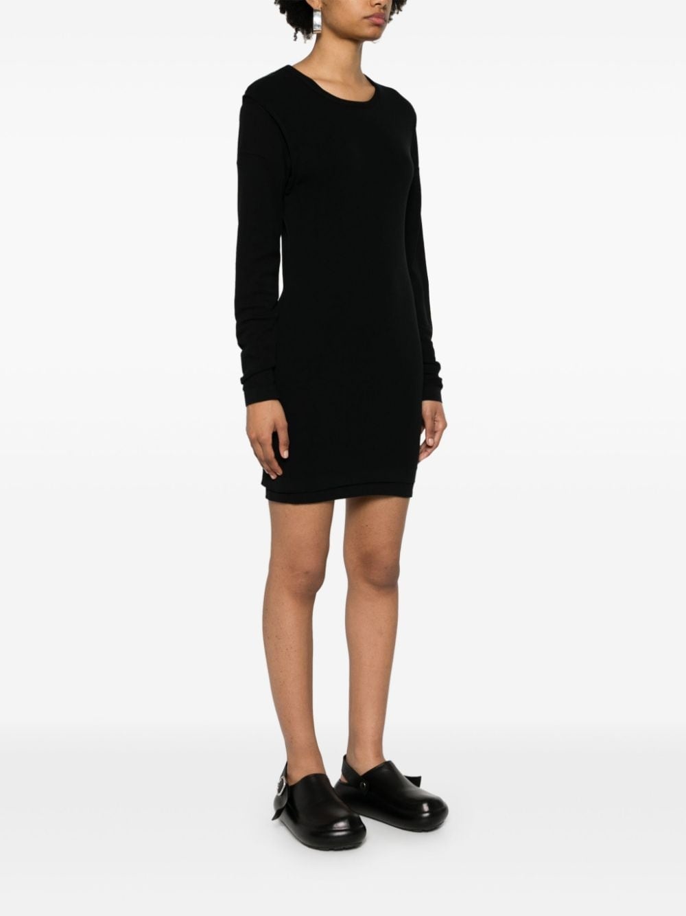 layered cotton mini dress - 3