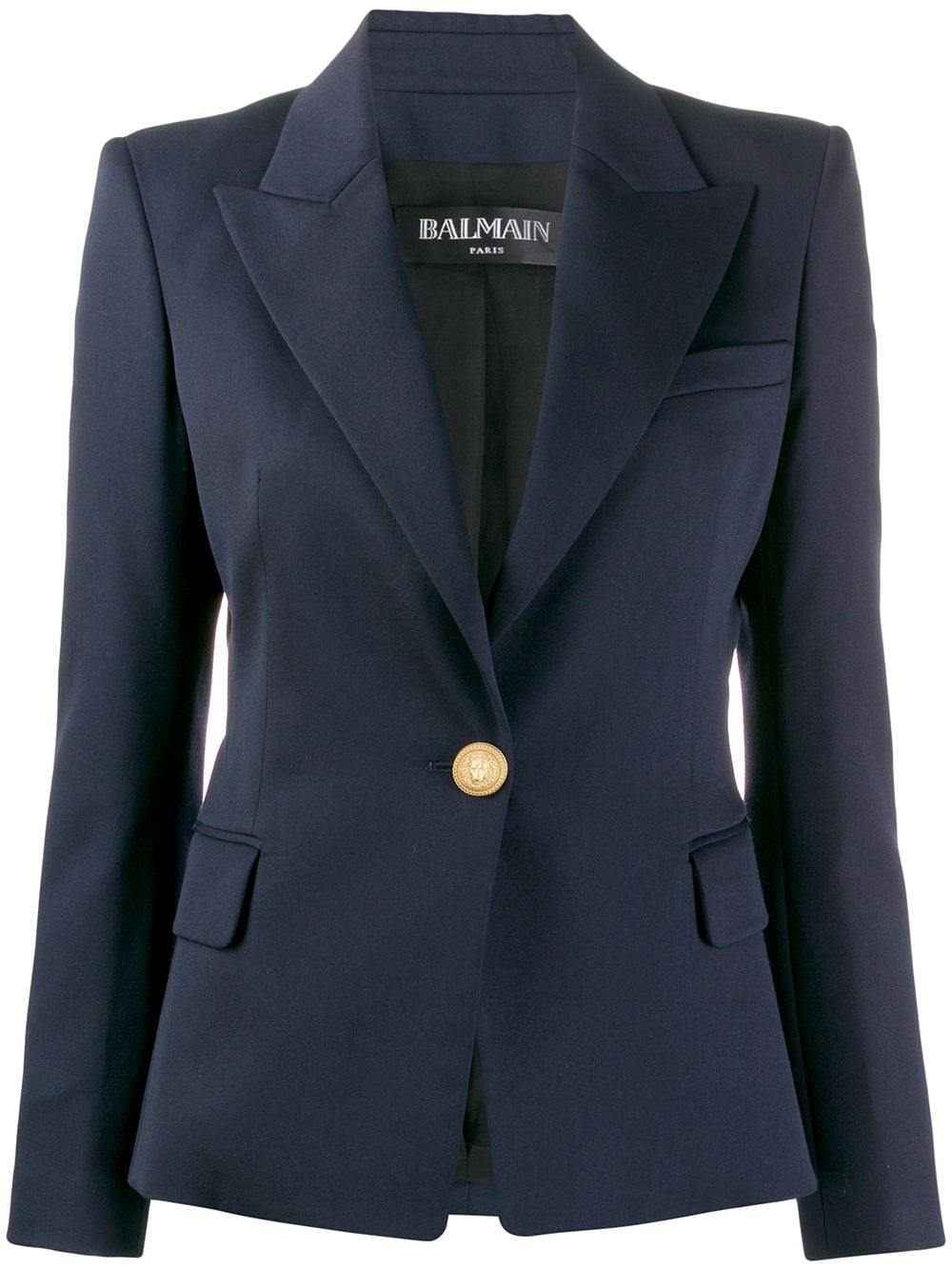 button-front blazer - 1