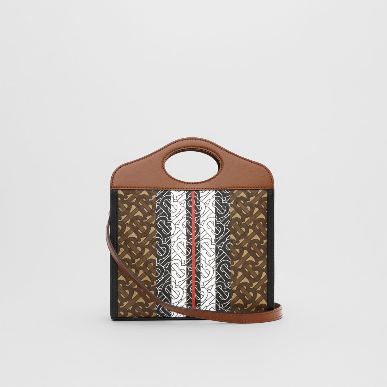 Mini Monogram Stripe Print Pocket Bag - 8