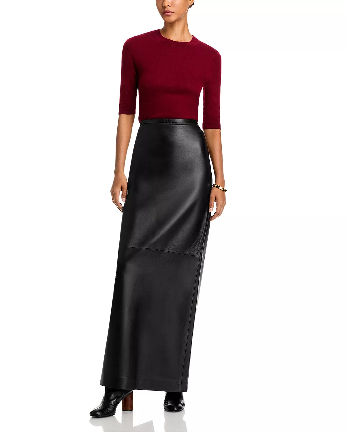 Leather Maxi Skirt - 2